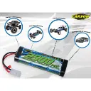 Batterie NiMH 7,2V 2500mAh Race avec connecteur Tamiya - CARSON 500608222 - 2