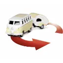 VW T1 SambaBus + remorque 2.4GHz 100 - Carson 500504164 - HO 1/87 - 10