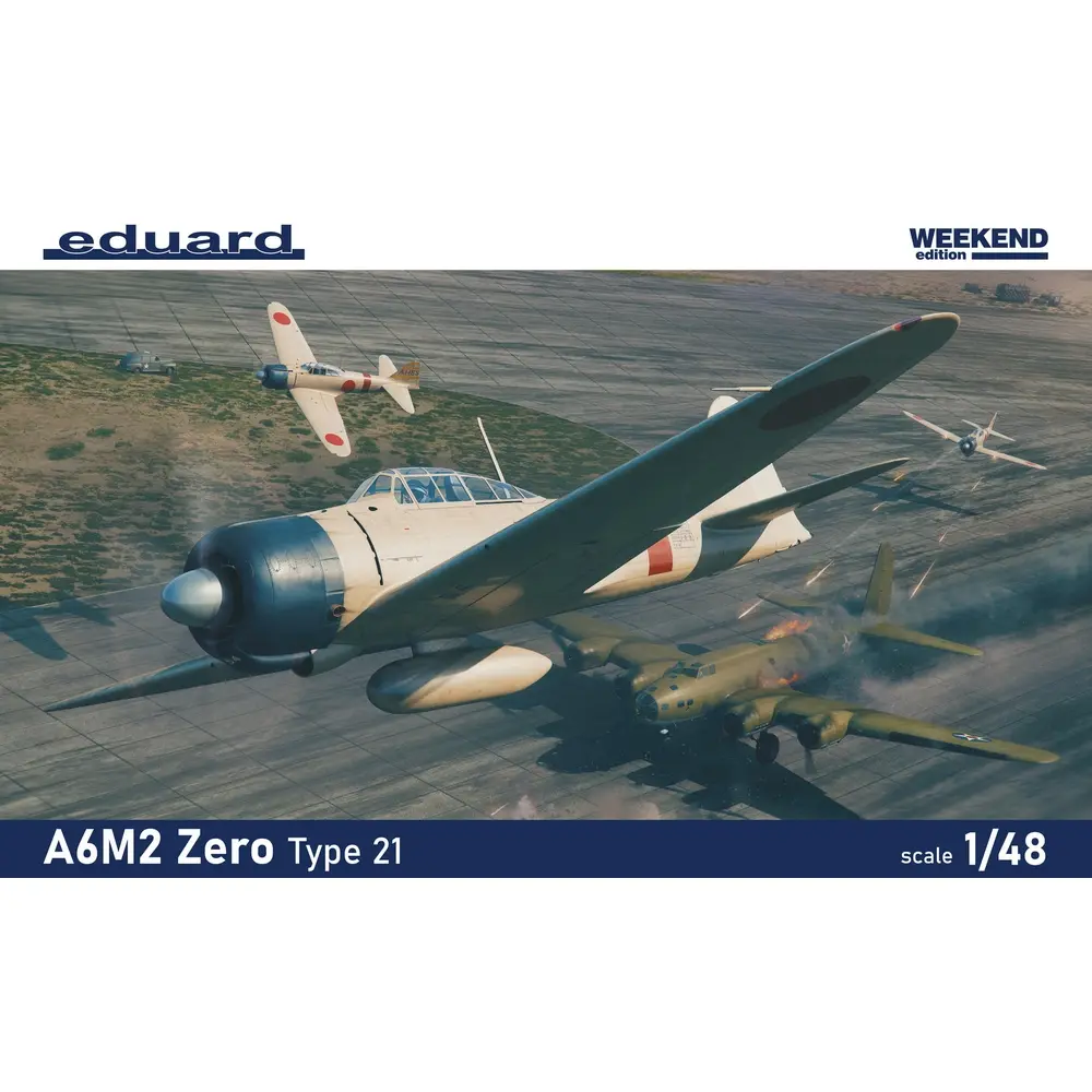 Avion de combat Naval Japonais - A6M2 Zéro Type 21 - Eduard Plastic Kits 84189 - 1/48 - 4