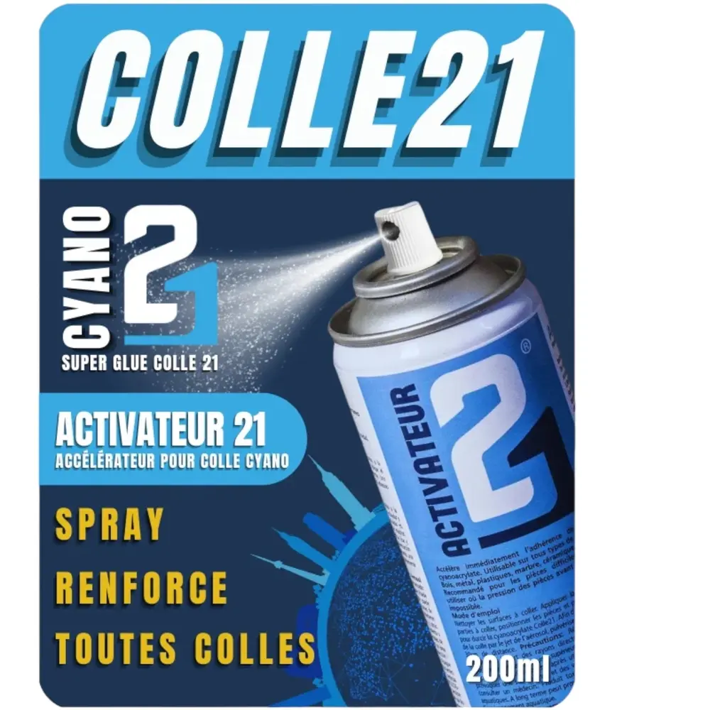 Spray Activateur 21 pour colle cyanoacrylate - Colle21 - Modélisme - 5