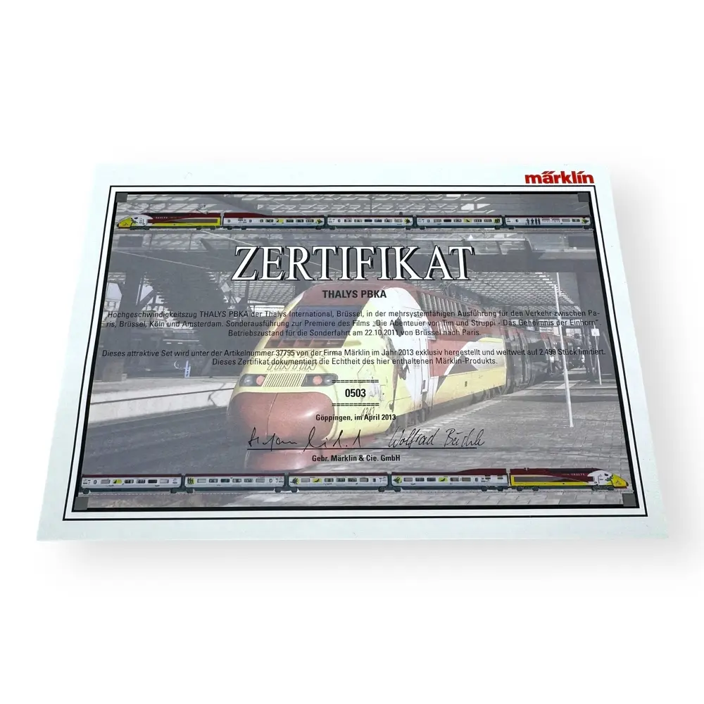 TGV Thalys Tintin et Milou 10 éléments - Märklin 37795 - HO 1/87 - SNCF - Ep VI - Digital sound - 3R - 9