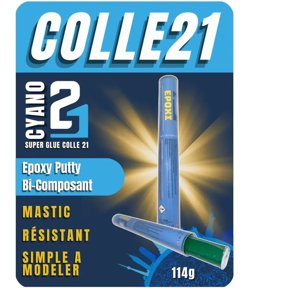 Mastic Epoxy Putty - Colle21 - 114g - Toutes Echelles  - 2