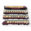 Coffret 4 éléments DE-IV 1003, l'oiseau bleu Paris Buxelles - LS Models 14002 - HO 1/87 - SNCF - Ep IIIb - Analogique - 2R - 2