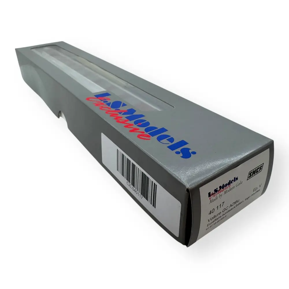 Voiture GC A2t6u Euraffaire bordeaux/béton, logo nouilles - LS Models 40117 - HO 1/87 - SNCF - Ep V - 2R - 4