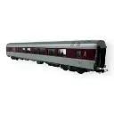 Voiture GC A2t6u Euraffaire bordeaux/béton, logo nouilles - LS Models 40117 - HO 1/87 - SNCF - Ep V - 2R - 2