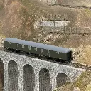 Fourgon postal DGDC-3000, vert à bandes jaunes en livrée d'origine - Électrotren HE4022 - HO 1/87 - RENFE - Ep III - 2R - 5