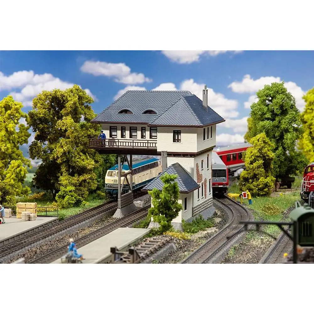 Poste d'aiguillage avec portique Faller 120108 - HO : 1/87 - EP II - 3