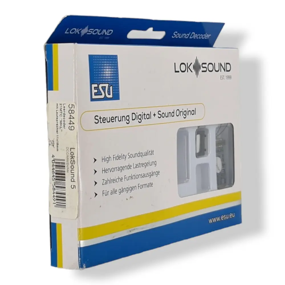 Décodeur sonore ESU LOKSOUND V5 - Esu 58449 - 21 broches - 2