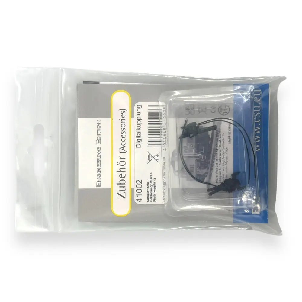 Kit 2 attelages électromagnétiques - Esu 41002 -  HO 1/87 - pour prise NEM 652 - 2