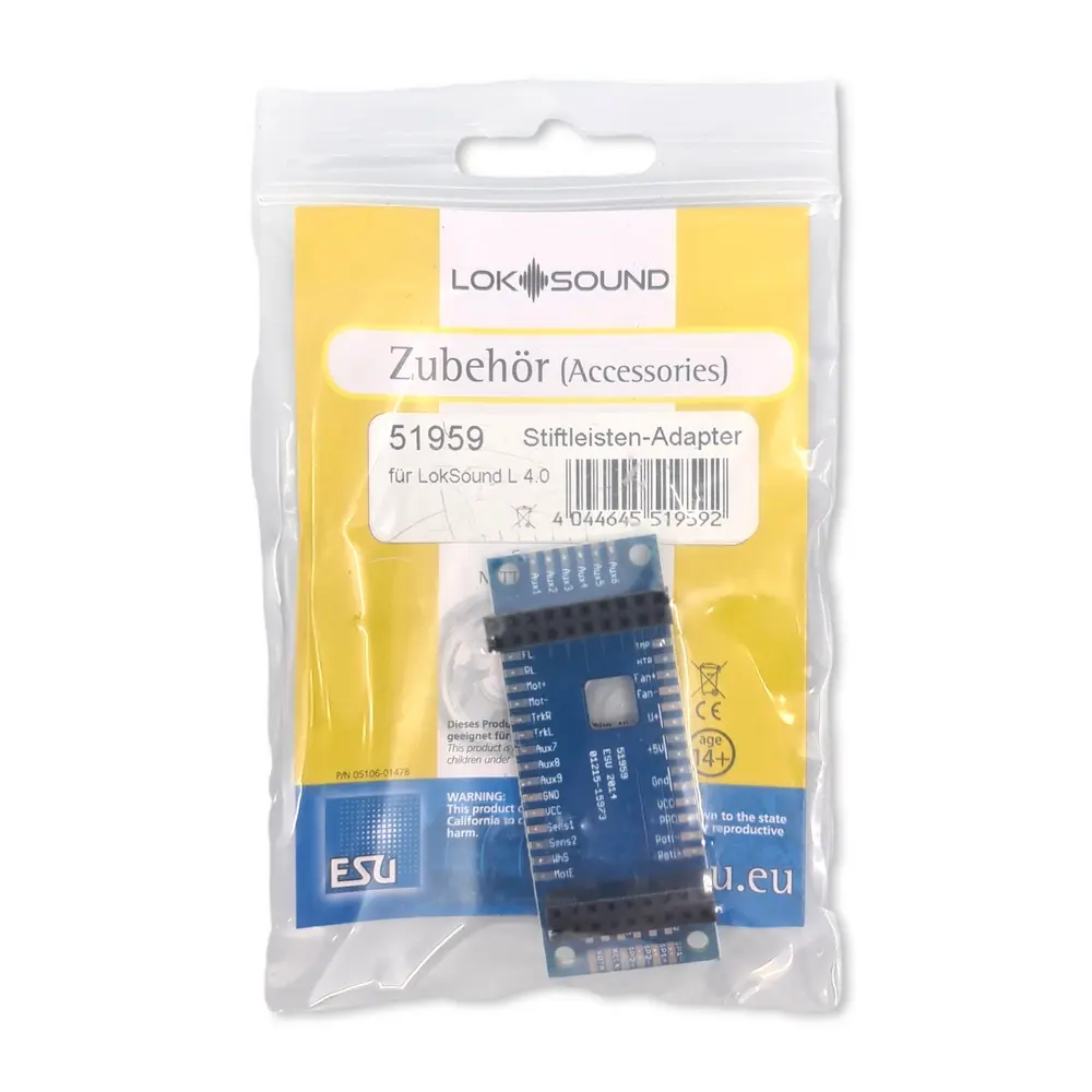 Adaptateur pour décodeur LokSound L & LokPilot L Esu 51959 - Toutes échelles - 3