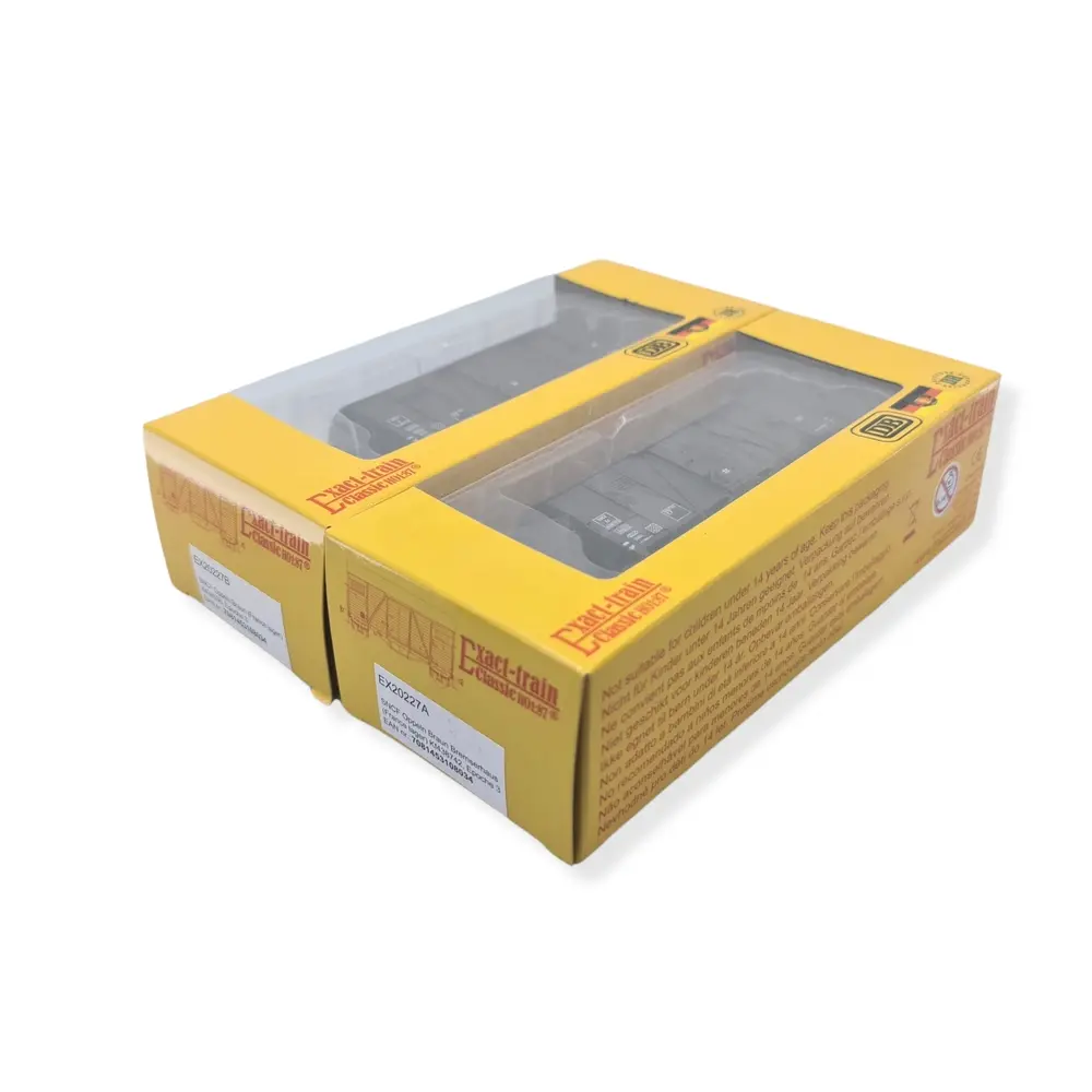 Set 2 Wagons Couverts - Brun - Oppeln - MAKETIS / EXACT TRAIN 20227 - SNCF - HO 1/87 - EP. III  - 5