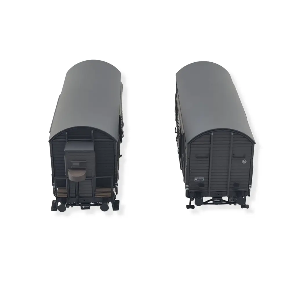 Set 2 Wagons Couverts - Brun - Oppeln - MAKETIS / EXACT TRAIN 20227 - SNCF - HO 1/87 - EP. III  - 3