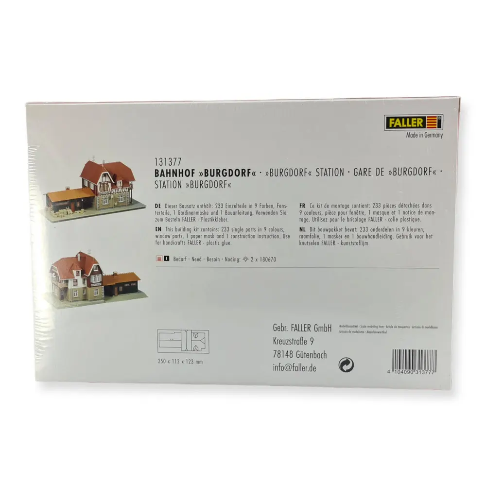 Gare de "Burgdorf" - Faller 131541 - HO 1/87 - EP I  - 3