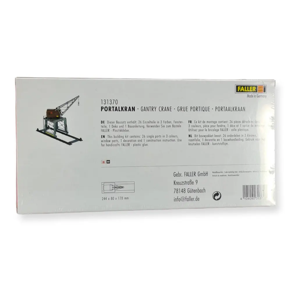 Grue portique FALLER 131370 - HO 1/87 - Ep III - 244x80x178mm - 3