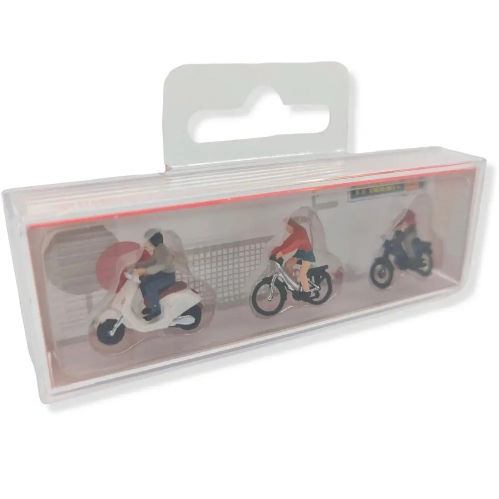 Lot de 3 personnages en 2 roues - Faller 151801 - HO 1/87 - 2