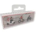 Lot de 3 personnages en 2 roues - Faller 151801 - HO 1/87 - 2