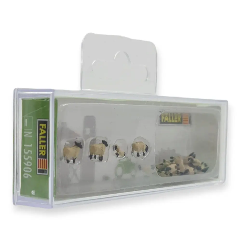 Animaux miniature | Set 20 moutons tête noir Faller 155906 - N : 1/160 - 2