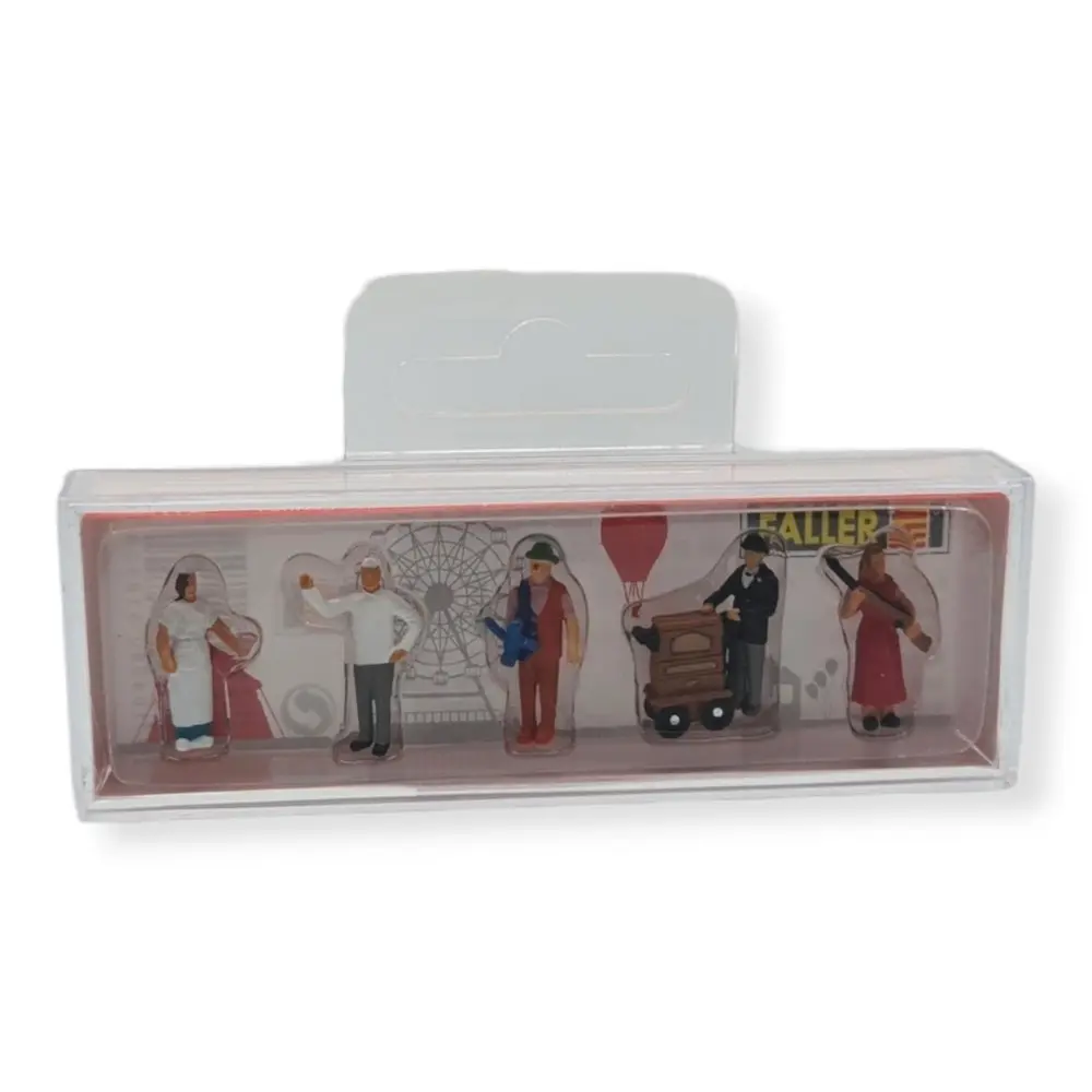 Pack de 5 Personnels de la fête foraine - Figurine - FALLER 151850 - Échelle HO 1/87ème - 3