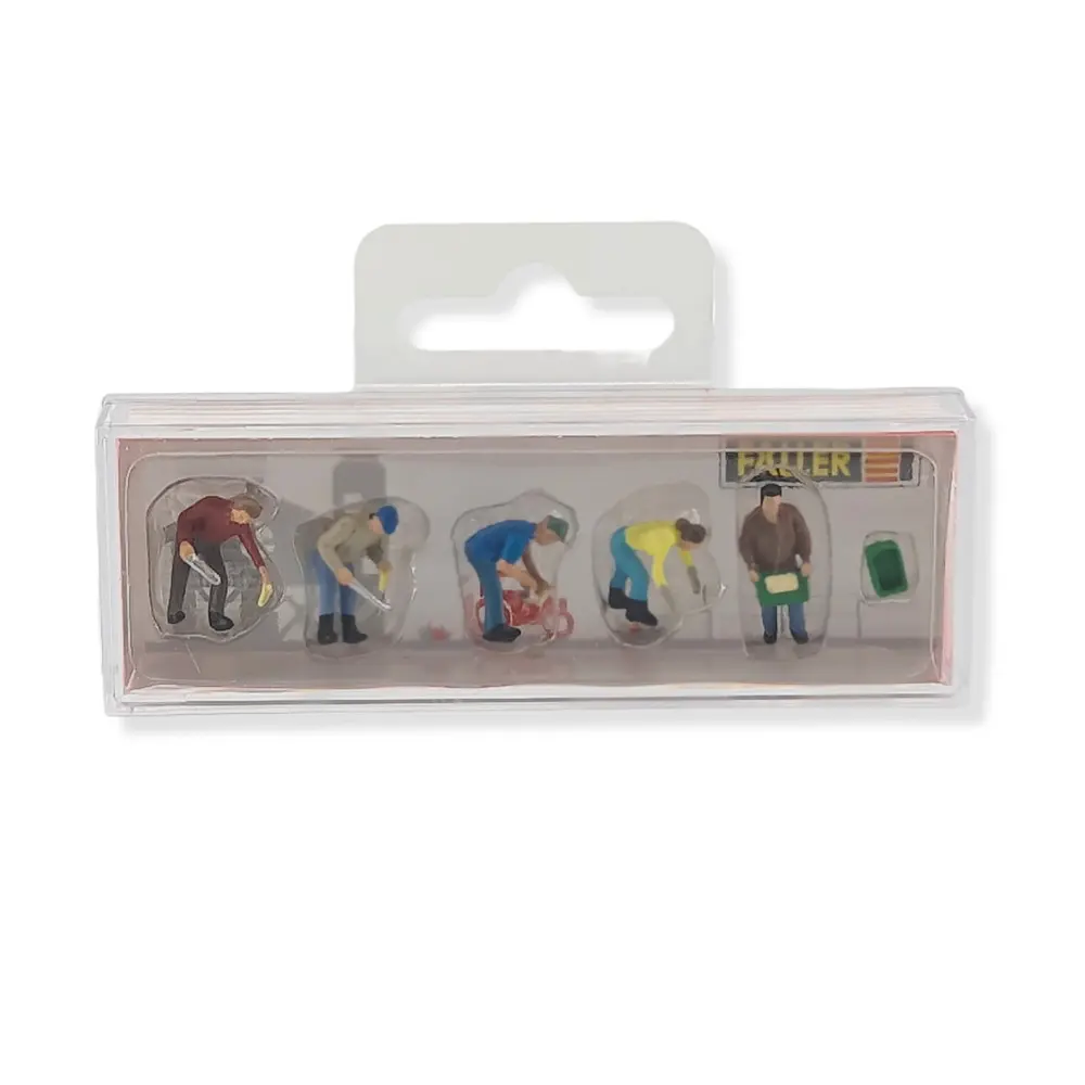 Lot de 5 personnages "à la récolte" Faller 151644 - HO : 1/87 - - 2