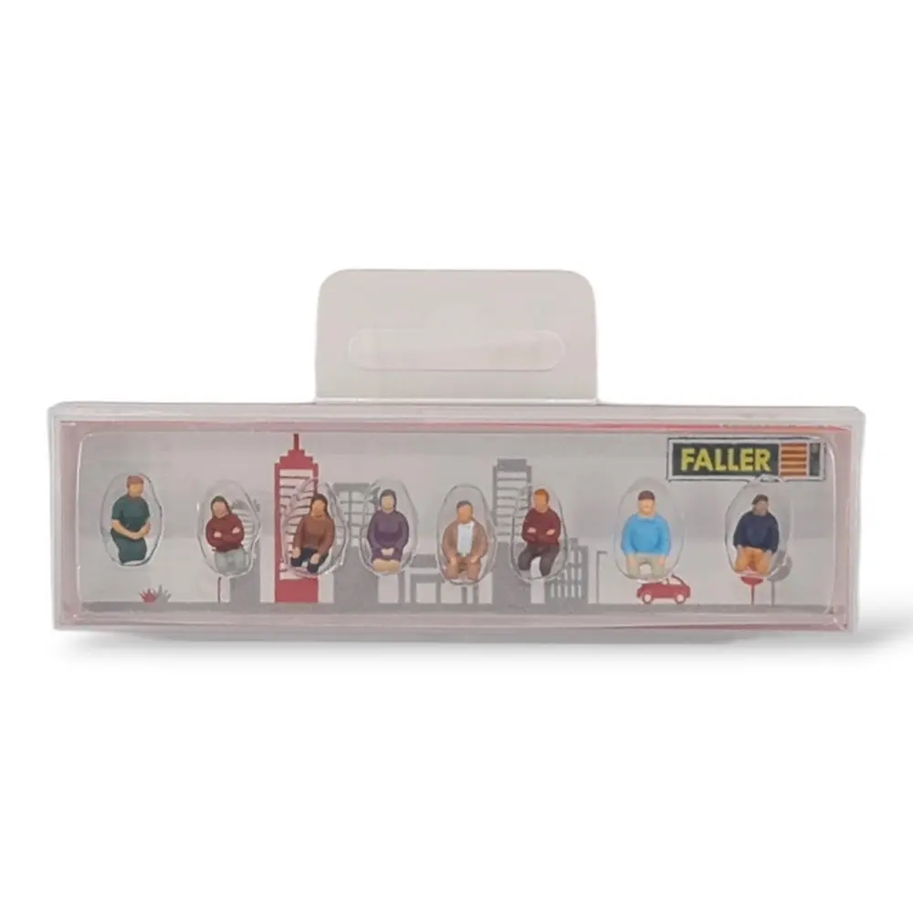 8 Figurines - Personnages assis sans jambe - Faller 151685 - HO 1/87 - 3