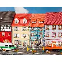 2 petites maisons de ville avec échafaudages - FALLER 130494 - HO 1/87 - EP V - 4