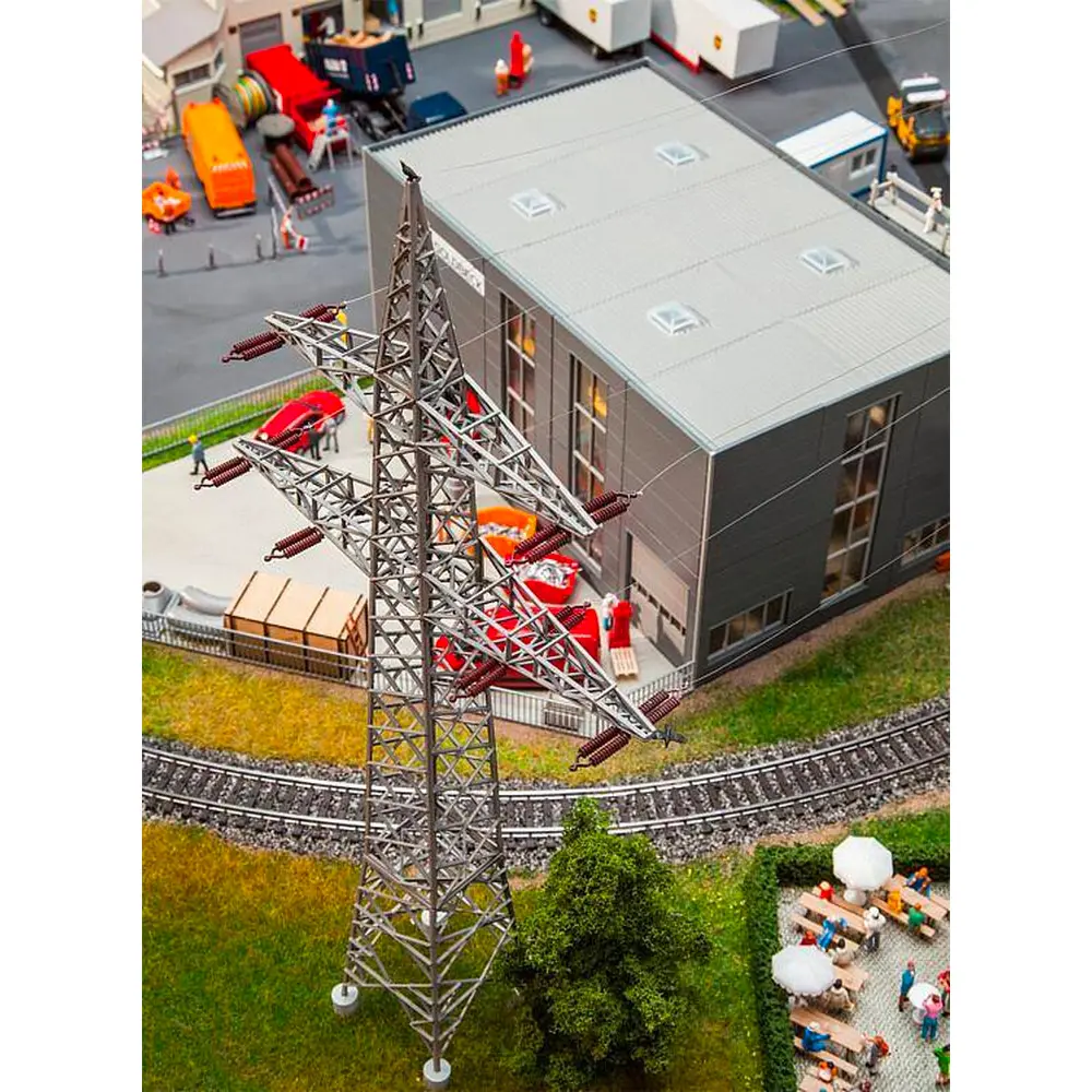 Lot de 2 Pylônes de câbles aériens (110 kV) - FALLER 130898 - HO 1/87ème  - 3