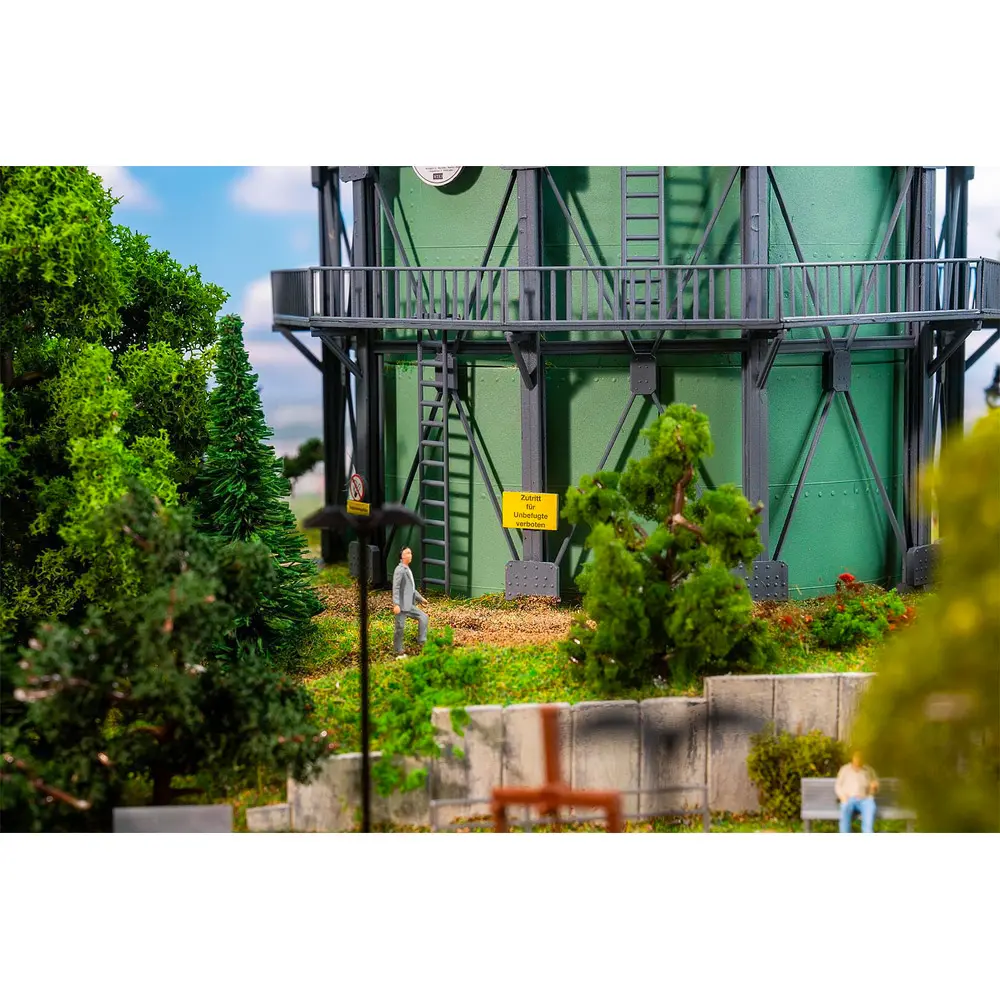 Gazomètre avec tuyauterie - Faller 130157 - HO 1/87 - EP II - 160 x 160 x 180 mm - 4