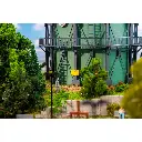 Gazomètre avec tuyauterie - Faller 130157 - HO 1/87 - EP II - 160 x 160 x 180 mm - 4