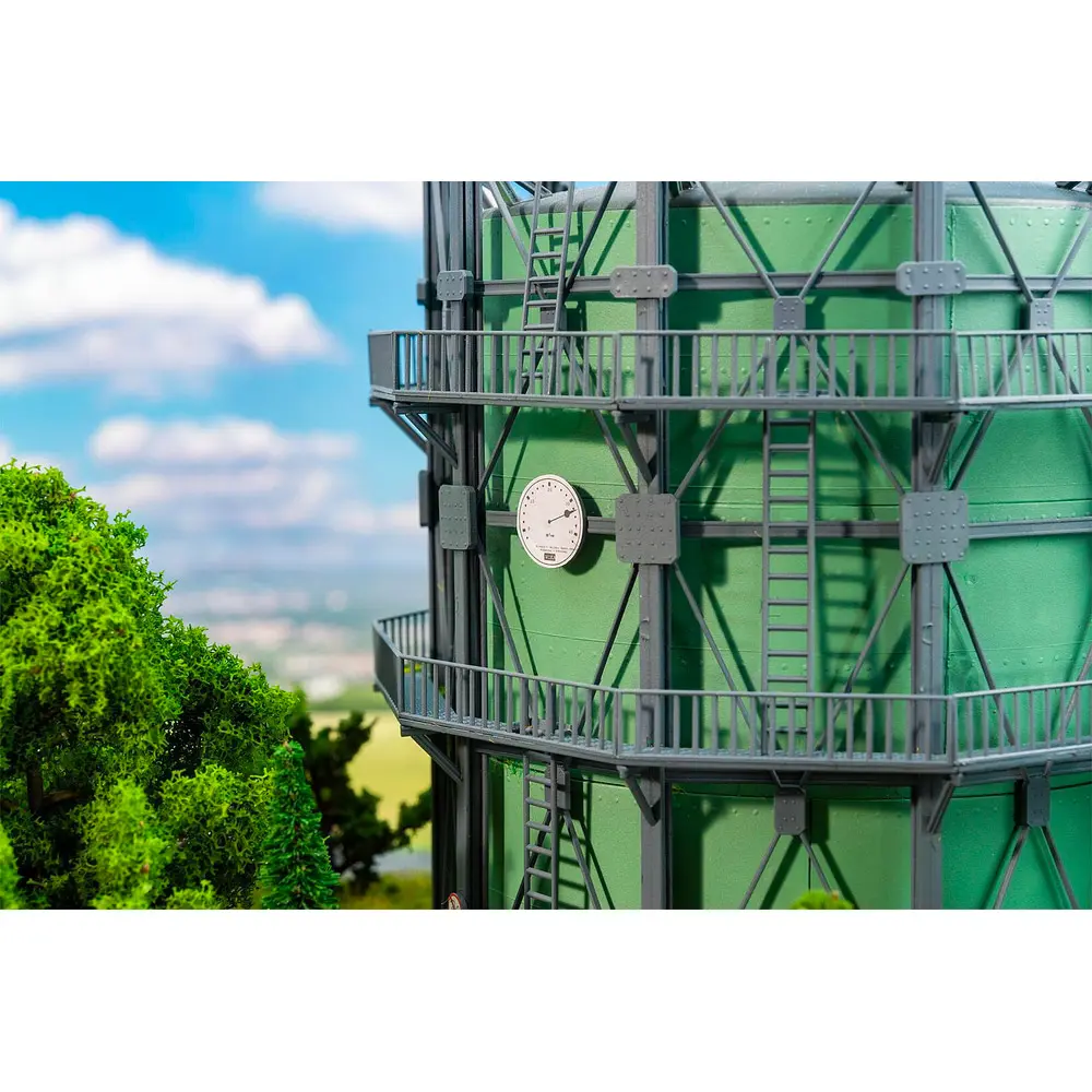 Gazomètre avec tuyauterie - Faller 130157 - HO 1/87 - EP II - 160 x 160 x 180 mm - 3