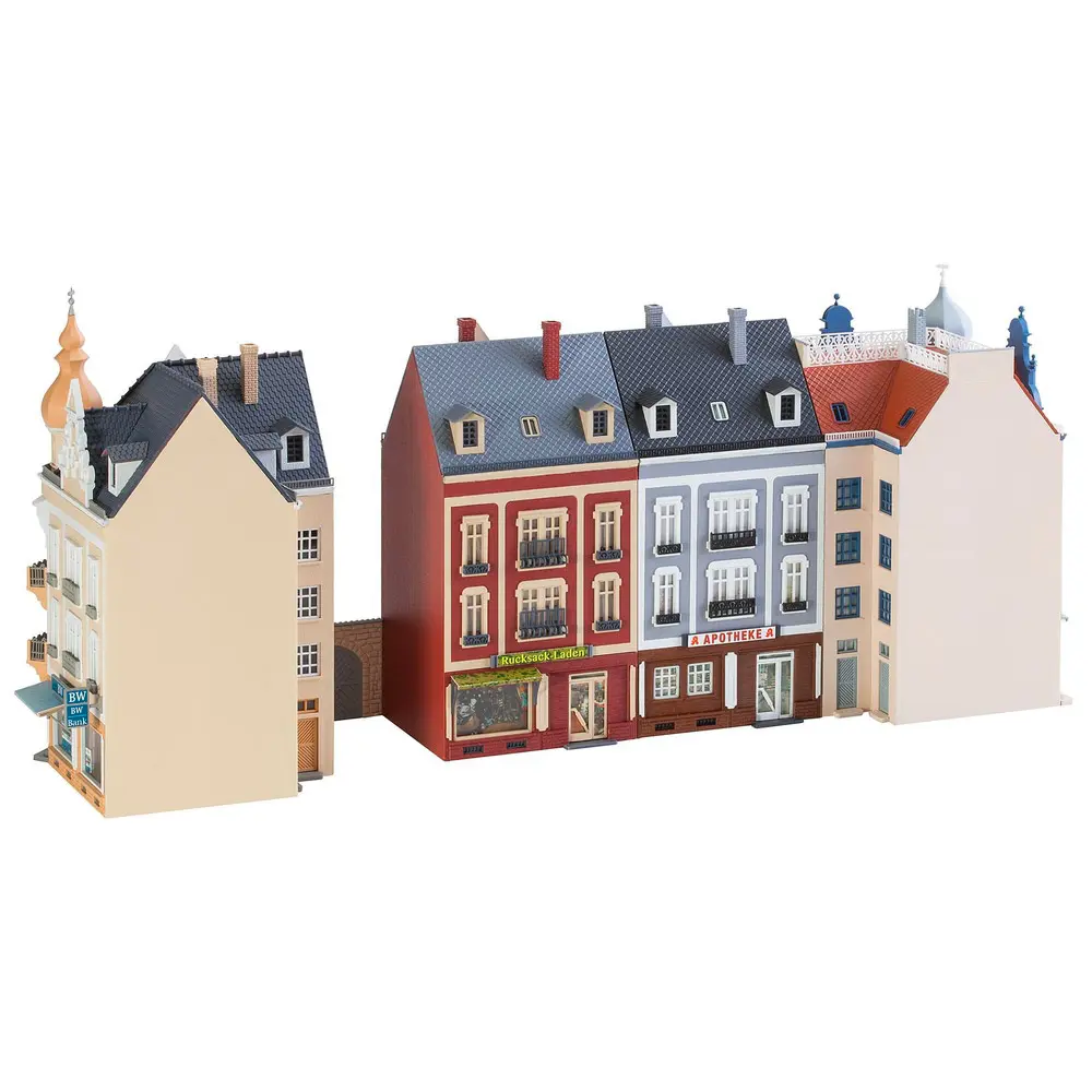 Rangée de maisons rue Beethoven - FALLER 130701 - HO 1/87 - EP III - 2