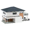 Maison moderne avec terrasse - Faller 130639 - HO 1/87 - 2