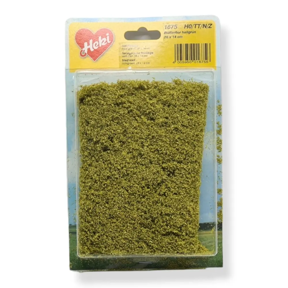 Flocage pour feuillage - Vert clair - HEKI 1675 - Échelle HO / TT / N / Z - 280 x 140 mm - 2
