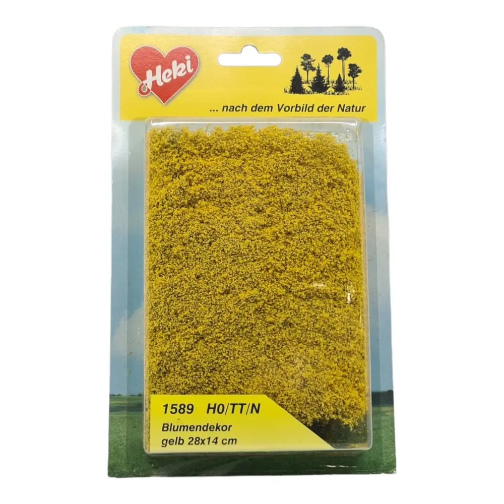 Tapis floqué - Fleurs jaunes- HEKI 1589 - Échelle Universelle - 280x140 mm - 2