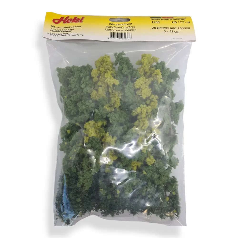 26 Arbres et sapins - Vert - HEKI 1230 - Échelle HO / TT / N - 50 à 110 mm - 2