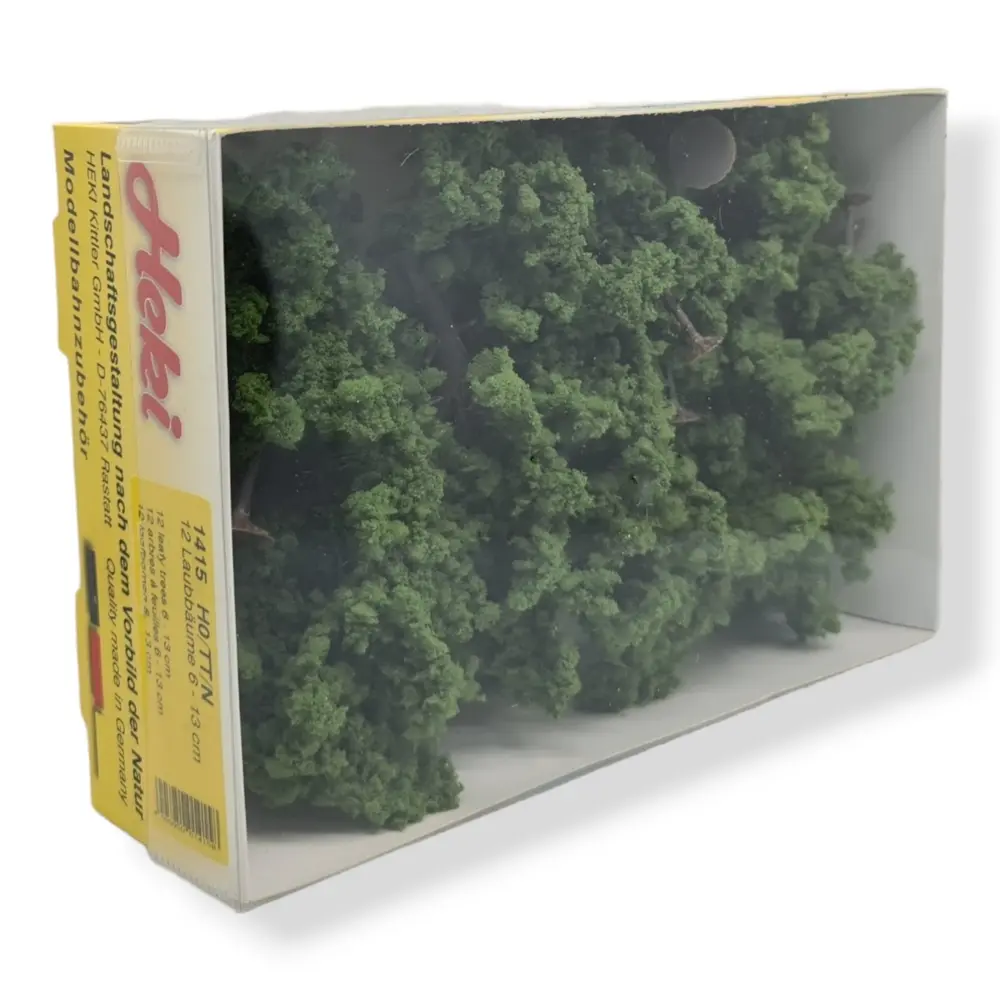12 Arbres à feuilles - Vert - HEKI 1415 - Échelle HO / TT / N - 60-130 mm - 2