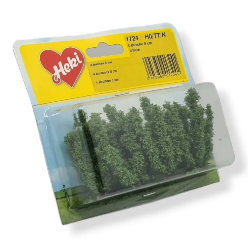 4 Buissons - Vert foncé - HEKI 1724 - Échelle HO / TT / N - 50 mm - 3