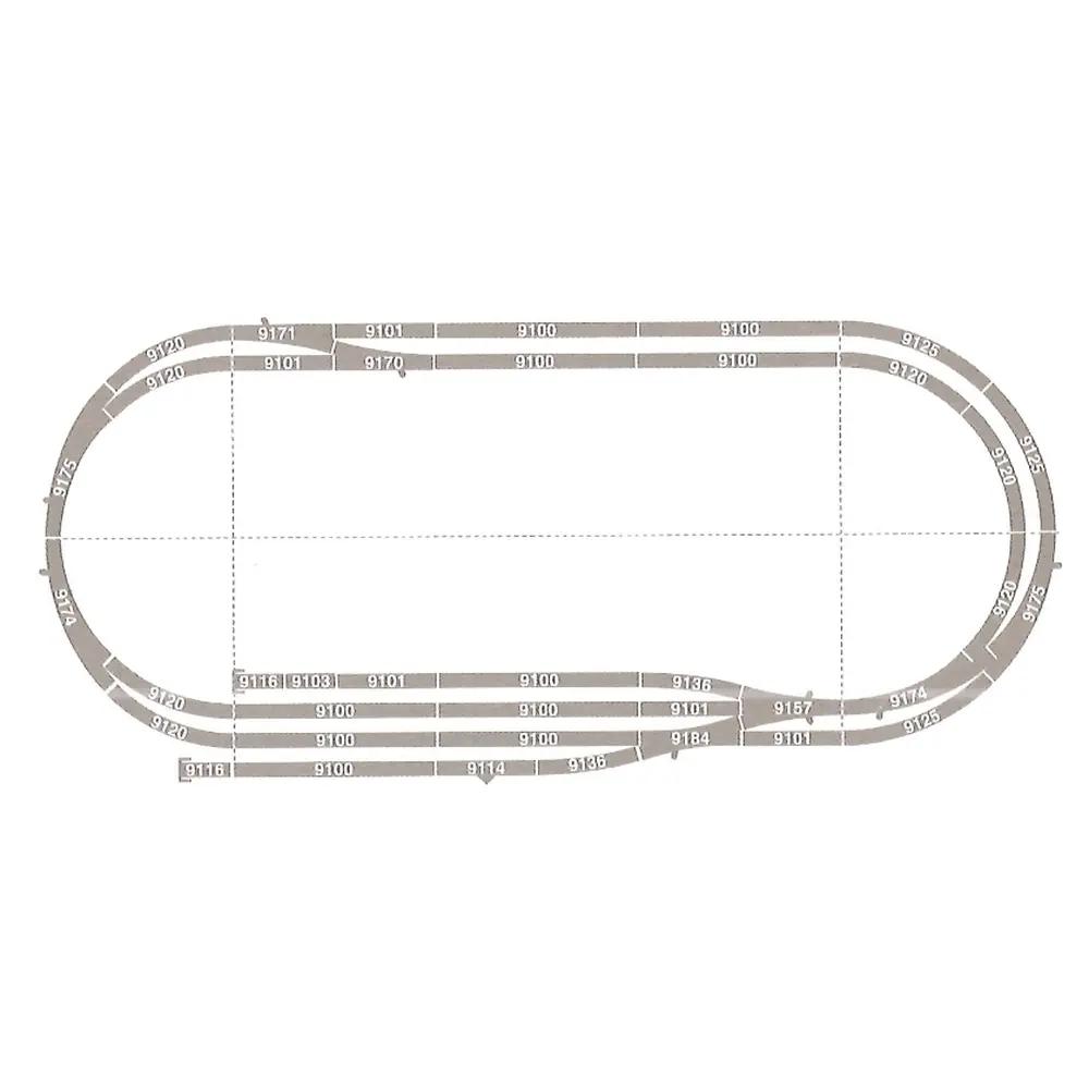 Rail droit avec ballast - 222 mm Fleischmann 9100 - N : 1/160 - Code 80 - 4