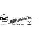 Rail crémaillère flexible 222 mm Fleischmann 9119 - N : 1/160 - Code 80 - 2