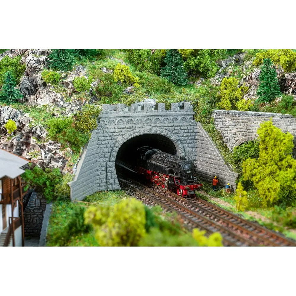 2 Portails de tunnel, 2 voies - Faller 272588 - N 1/160 - Ep.I - 2