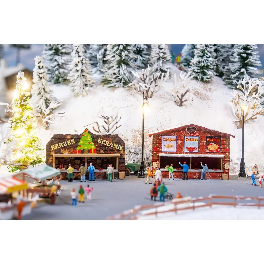 2 stands du marché de Noël - Faller 272021 - N 1/160 - 3