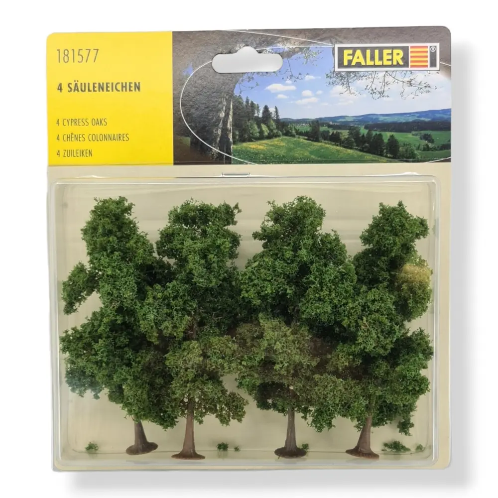 4 chênes colonnaires Faller 181577 - HO 1/87 - 90 à 110 mm - 2