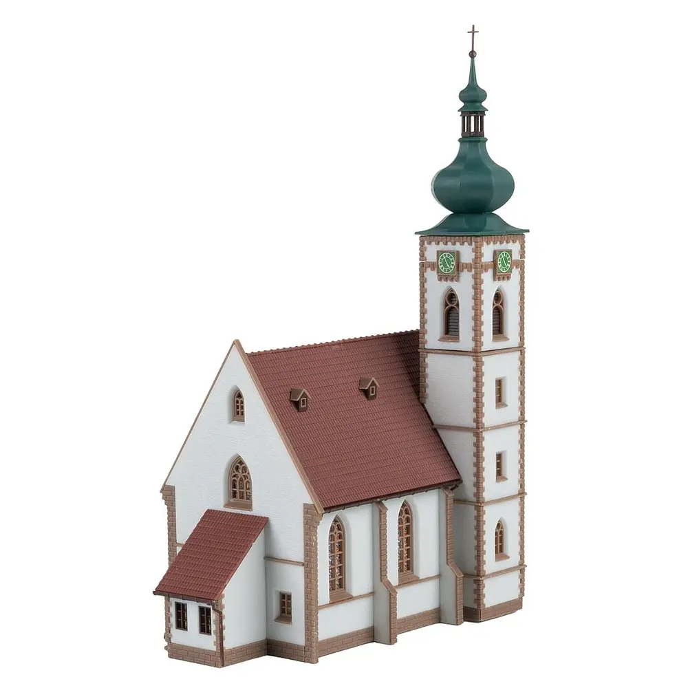 Église du village - Faller 231726 - N 1/160 - EP I - 138 x 75 x 205 mm - 6