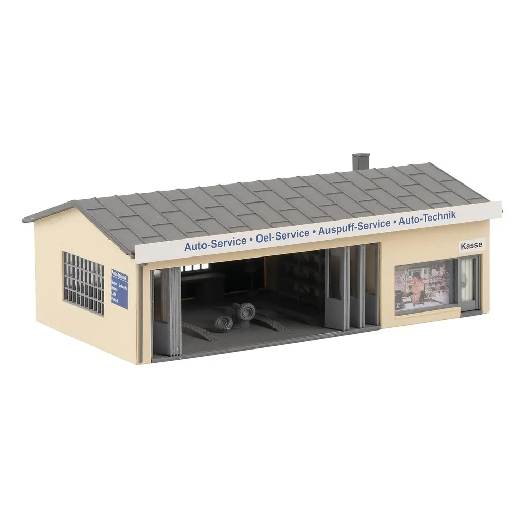 Coffret Parc d'activité Automobile Faller 190086 - HO : 1/87 - EP IV - 4 Maquettes - 6