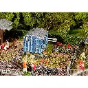 Jardin d'ouvrier avec mobile-home FALLER 180490 - HO 1/87 - 2