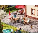 Lot de 2 Tables et 12 chaises FALLER 180957 - HO 1/87 - 2