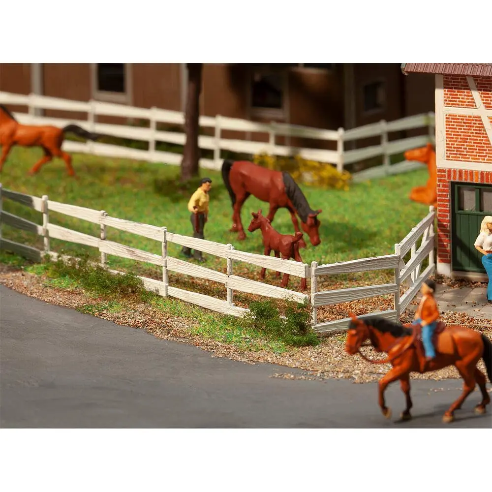 Clôture pour enclos, imitation bois blanc - 2