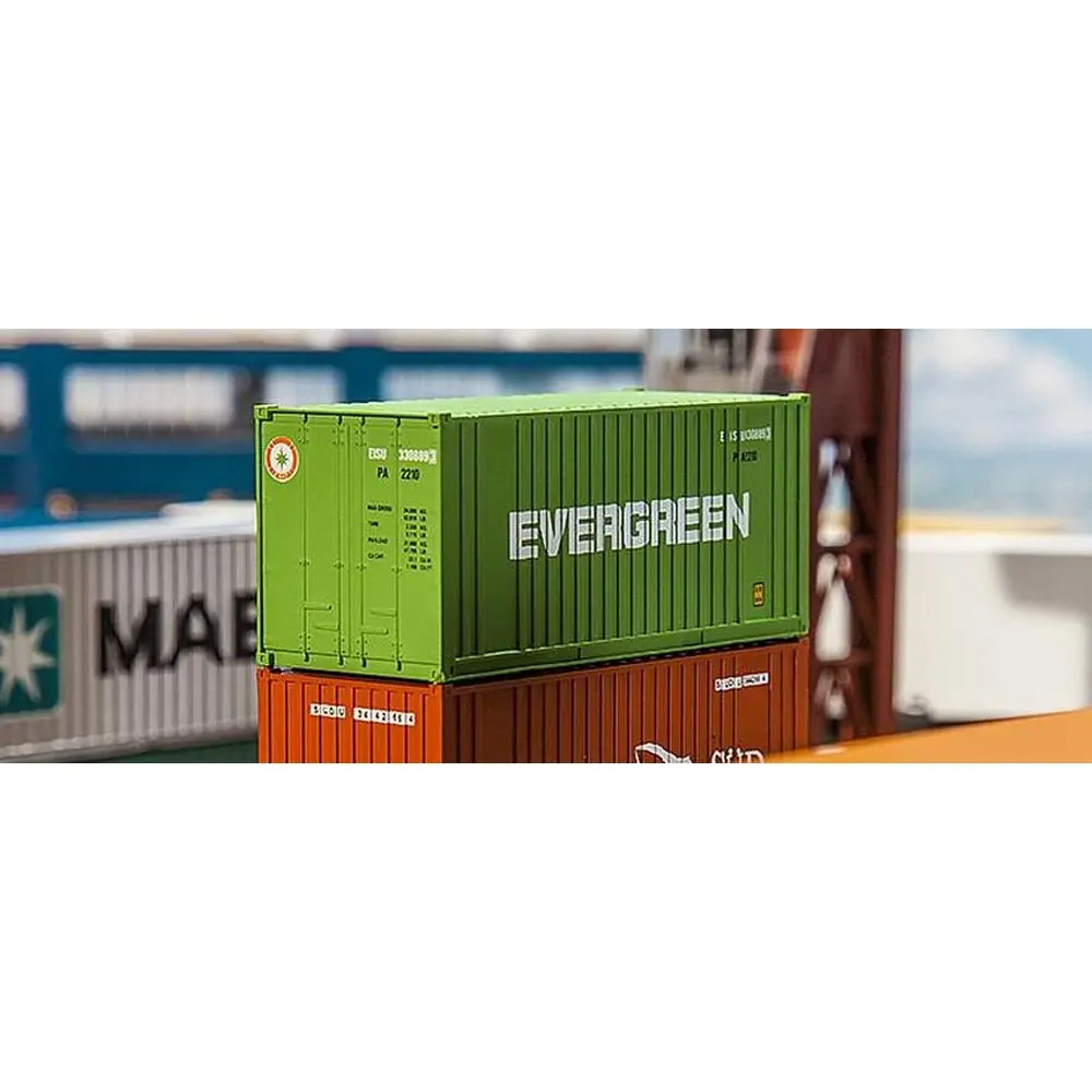 Container EVERGREEN - Faller 180821 - HO 1/87 - EP V - 2
