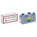 Conteneur de bureaux pour la police et la Croix-Rouge - Faller 180338 - HO 1/87 - EP VI - 5