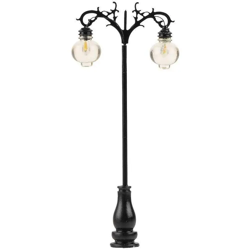 Set de 3 lampadaires en fer forgé avec LED - HO 1/87 - Faller 180107 - 2