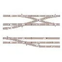 Croisement à droite 111mm & 15° Fleischmann 9162 Insulfrog code 80 - N 1/160 - 3